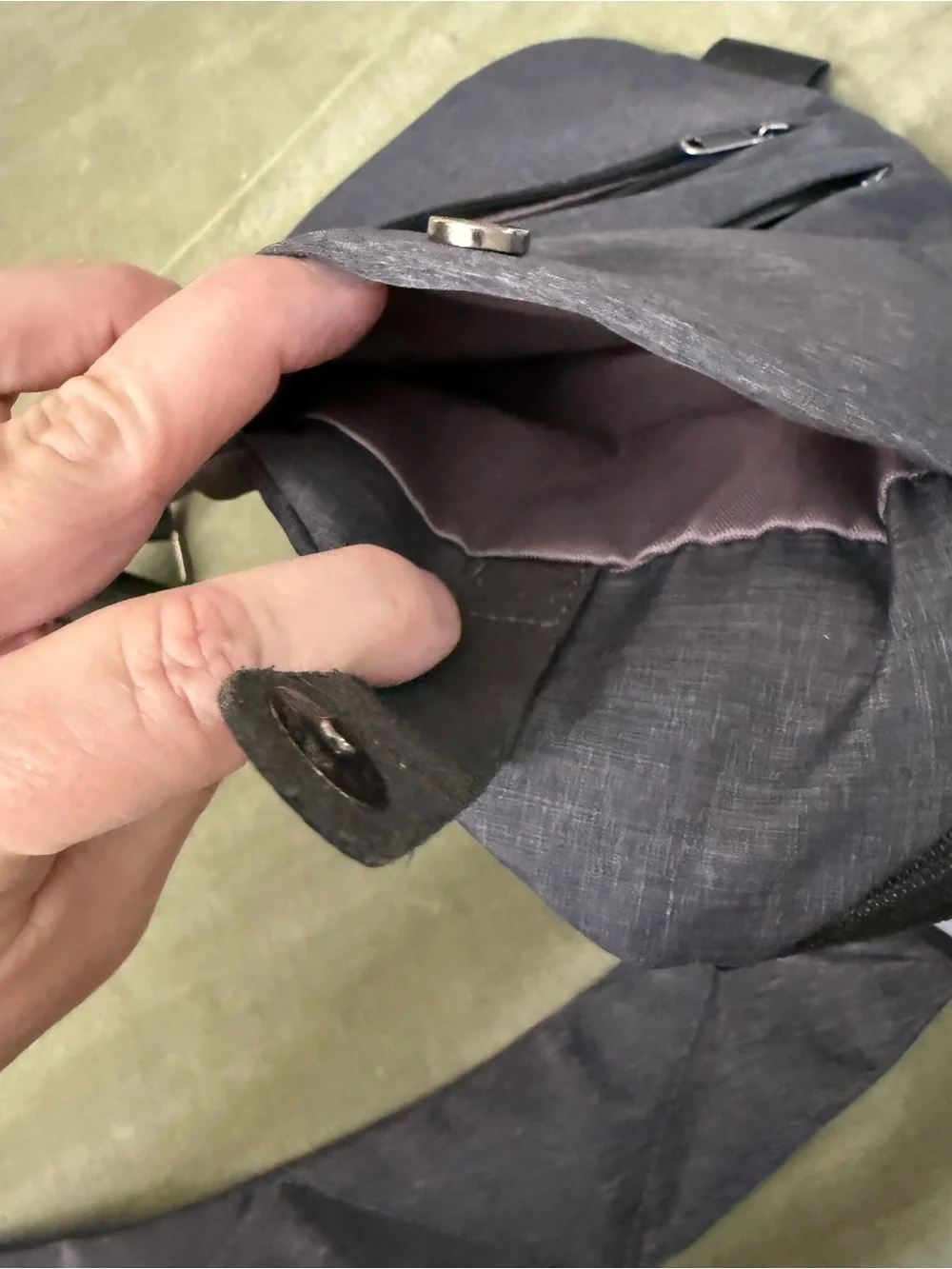 Wander+ Men's Gray Crossbody Sling Bag - Minimal Daily Carry #OSP